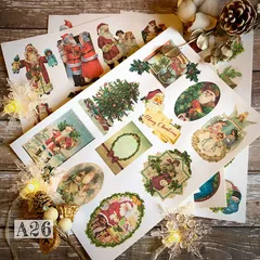 【A26 コラージュ素材】クリスマスシール　ジャーナル　おすそ分け　デザペ