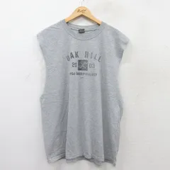 XL/古着 ナイキ NIKE ノースリーブ Tシャツ メンズ 00s ワンポイントロゴ OAK HILL 大きいサイズ クルーネック グレー 霜降り 25jul14 中古