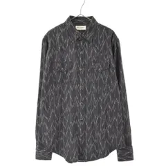 SAINT LAURENT PARIS (サンローランパリ) 18SS ボタンフライ長袖ウェスタンシャツ 498101 Y842R ブラックのサムネイル