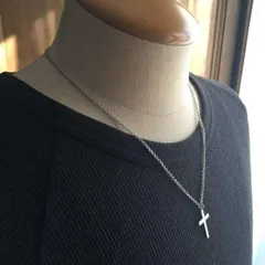 クロスネックレス シルバー メンズ アクセサリー 50cm