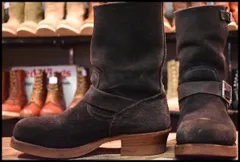 【8D 良品 09年 カスタム】レッドウィング 8274 黒スエード エンジニア ブラック ラフアウト スチールトゥ ブーツ redwing HOPESMORE【EI085】のサムネイル