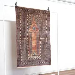 ヴィンテージラグ パキスタン絨毯 トライバルラグ ハンドメイド 手織り絨毯