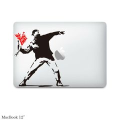 【全機種対応】 MacBookステッカースキンシールバンクシー モロトフガイ2