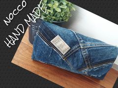 №703【DENIM✖️Leopard LongWallet】デニムリメイク長財布🩷