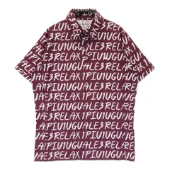 1piu1uguale3 GOLF ペイズリー 総柄　ポロシャツ　メンズ　L V 1PIU1UGUALE3 GOLF - 【MID SUMMER COLLECTION】 SS POLO STRIPE