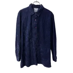 BLAIR 長袖 無地シャツ L ネイビー コーデュロイ 無地 シンプル 長袖シャツ トップス 春物 a710-6344