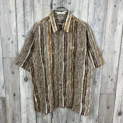OLD unknown 90s ヴィンテージ 半袖 ストライプ シャツ L