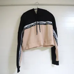 アディダス オリジナルス パーカー レディース OT クロップド丈 ベージュ ブラック ロゴテープ adidas フーディ ショート丈 Y2K ストリート 韓国