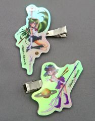 [Used] Accessories (Non-metallic) Super Sailor Pluto & Super Sailor Saturn Bangs Clip Set of 2 "Pretty Guardian Sailor Moon" Official Fan Club Pretty Guardians/Sailor Moon Store/Lawson Limited