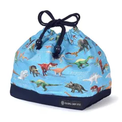 COLORFUL CANDY STYLE 巾着 中 マチ有りお弁当袋 男の子 巾着袋 子供 おしゃれ マチ付き かわいい 恐竜ワールド N3486700