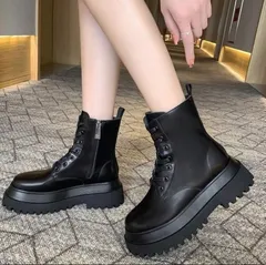 ブーツ　ショートブーツ　おしゃれ　マーティン　マーチン　韓国風　厚底スニーカー　厚底サンダル　クリスマス　誕生日　彼女　スリッパ　プレゼント　かわいい　レディース　2023　2024　最新　流行　ウェッジソール　ヒール　夏　秋　冬　ファッション 　⑤