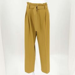 ★SALE 50％OFF★カラーワイドパンツ オフィス カジュアル タック L マスタード 黄【ロペピクニック ROPE PICNIC】