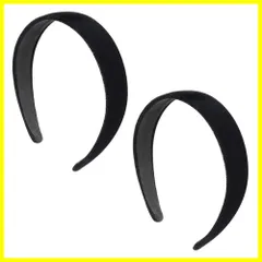 【新着商品】カチューシャ 黒 幅2.5cm 2個セット ベロア製 ヘアアクセサリー ヘアアレンジ ヘアアクセ シンプル レディース メンズ 大人 ブラック
