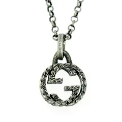 【中古】GUCCI グッチ シルバー インターロッキングG アラベスク ネックレス 7.2g 925刻印 493414 ネックレス