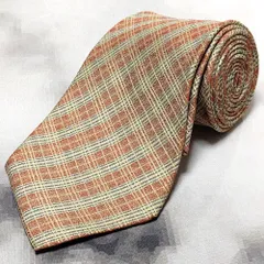 レノマ U.P renoma 美品 未使用品 微光沢 ネクタイ 日本製 シルク100% チェック柄 ミックス M-009133 ゆうパケット