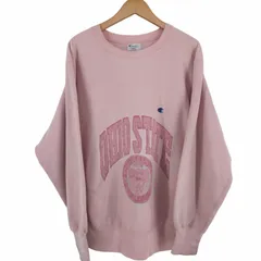 チャンピオン Champion USA製 トリコタグ中期 二枚タグ 目アリ アーチ ラバー カレッジプリント REVERSE WEAVE OHIO STATE 後染め クルーネックスウェット エラー メンズ import：L 