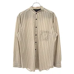 BLACK LABEL CRESTBRIDGE ブラックレーベルクレストブリッジ バンドカラーストライプシャツ 51M44-544-42 ベージュ L