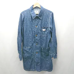 ◇ ⊂ coen コーエン ワンポイント 長袖 デニムシャツ サイズM ブルー系 レディース E  【1506230033072】