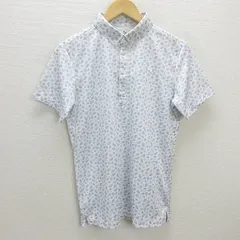 G■プーマ/PUMA 半袖ドライポロシャツ/スポーツウェア【L】白灰/men's/84【中古】■