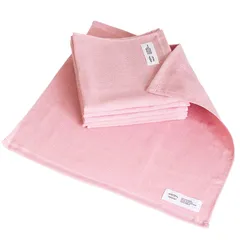 【新着商品】トランパラン 日本製 ガーゼタオル ハンドタオル 6枚セット カラーガーゼタオル 泉州タオル ハンカチ 大きめ 速乾 吸水 薄手 綿100％ (スモーキーピンク)