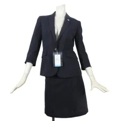 08【新品未使用】オリヒカ ライム スカートスーツ 上7 下5 ネイビー 紺 上S 下SS ウォッシャブル 面接 ビジネス ORIHICA RHYME 春夏秋