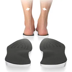 【先生監修3月改良】 O型 脚専用 インソール 5サイズ 黒＆白 傾斜サポート Helcynas (S (22.0～23.5cm), 2, 組) [S (22.0～23.5cm)] [2]