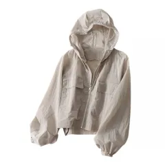 ☆ グレー ☆ M ☆ パーカー レディース 春 夏 カーディガン 薄手 パーカー カーディガン ショート丈 薄手 レディース 羽織り 羽織 長袖 涼しい フード付き ゆったり 体型カバー ショート 短め 冷房対策 冷え対策 薄い かわいい 海 OL オフィス