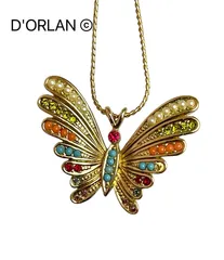 美品 1980s D’ORLAN ドーラン　蝶のネックレス