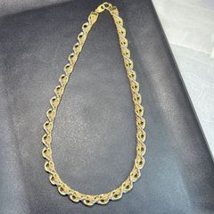 K18 & PT850 豪華ツイストデザインコンビネックレス - メルカリ 