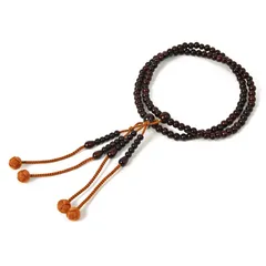 念珠 数珠 真言宗 ≪紫檀≫ 尺二 共仕立 利久梵天 (茶色) 桐箱入り