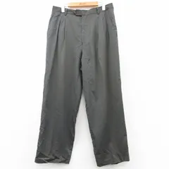 W33/古着 スラックス パンツ メンズ 90s ウール グレー 25jan30 中古 ボトムス ロング