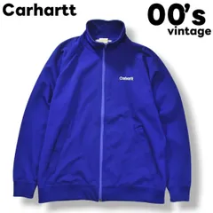 【789】希少00年代carharttトラックジャケット刺繍ロゴ短丈ジャージ黒 Carhartt カーハート 刺繍 ジャージ トラックジャケット 黒 S M