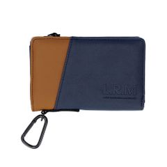 Navy Faux Leather Bifold Wallet for Men, Designer Bifold Wallet, Holds Cards, Includes Coin Purse, Includes Carabiner, Suitable for Students, High School Students, Middle School Students, and Elementary School Students, Boys