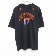 XL/古着 アディダス adidas 半袖 ブランド Tシャツ メンズ NBA ニューヨークニックス ジェレミーリン 17 バスケットボール 大きいサイズ コ