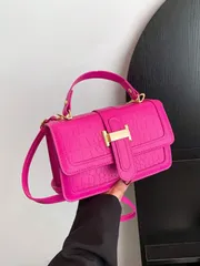 バッグ レディース ハンドバッグ 2025年秋新作 レディースハンドバッグ クロコダイル型押し財布ショルダーバッグ 無地正方形クロスボディバッグ