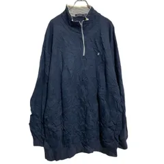 NAUTICA ハーフジップ ロゴスウェット トレーナー 3XL ネイビー ノーティカ ビッグサイズ 古着卸 アメリカ仕入 a702-7026