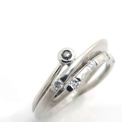 PT900 アレキサンドライト ダイヤモンド リング A0.04/D0.14ct プラチナ 指輪 11.5号 鑑別ソーティング付 ◆送料込◆質屋-10962