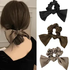 【特価セール】大人 シュシュおしゃれ ヘアゴム おしゃれ サテンシュシュ ヘアゴム，BetterJonny ボリューム ヘアアクセサリー シュシュ レディース エレガント シンプル 3本セット 髪に優しい ギフト