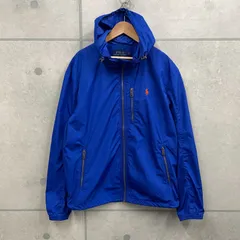 POLO RALPH LAUREN ポロ ラルフローレン ジップアップ ブルゾンパーカー フーディ フード付き スイングトップ  マウンテンパーカー ブルー ポニーロゴ刺繍 現行 近年モデル Sサイズ