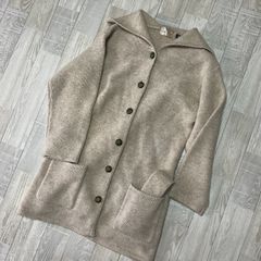 BELLE AMIE　美品　襟付き　ニットカーディガン　ひも付き