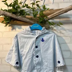 【夏物最終セール】子供服　ブランド　新品タグつき　MIKIHOUSE リアーシブルポンチョ型　上着　身長70-90㎝　UV　CUT　かわいい