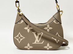 LOUIS VUITTON ルイヴィトン バイカラー モノグラム・アンプラント レザー バガテル NM ショルダーバッグ ストラップ トゥルトレール クレーム ICタグ M46112 超美品
