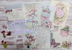 コラージュ　おすそわけ　紙もの　花房少女　B