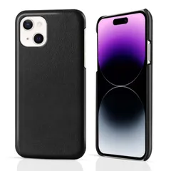 iPhone15 Plus ケース アイフォン15 プラス  レザー ハード ケース 【Color】 ブラック