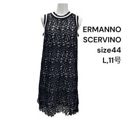 超美品】ERMANNO SCERVINOレース 膝丈ブラック ワンピース 40 - メルカリ