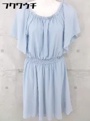 ◇ ITEMS URBAN RESEARCH ウエストゴム フレアスリーブ 長袖 ワンピース サイズONE ライトブルー レディース 【中古】 【1103220002980】