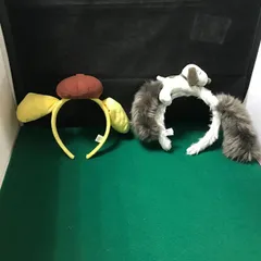 5126   ユニバーサルスタジオ　スヌーピーカチューシャ＆サンリオピューロランド　ポムポムプリン　カチューシャ　2点セット【中古】