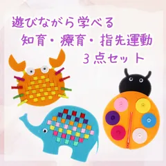 【新品】知育玩具 ファスナー練習 クリップ練習 支援 保育 指先 モンテッソーリ 3点セット