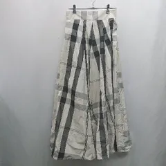◇ ⊂ Sakishima チェック マキシ丈 フレア スカート サイズS アイボリー系 レディース E  【1412090049200】