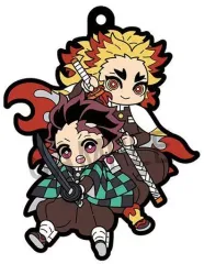 【中古】雑貨 竈門炭治郎＆煉獄杏寿郎 「鬼滅の刃 バディコレ ラバーマスコット Vol.4」